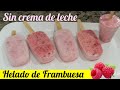 Helado cremoso de Frambuesa / como hacer helados para negocio