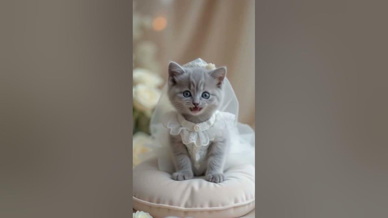 Cute kitten sing 🎤