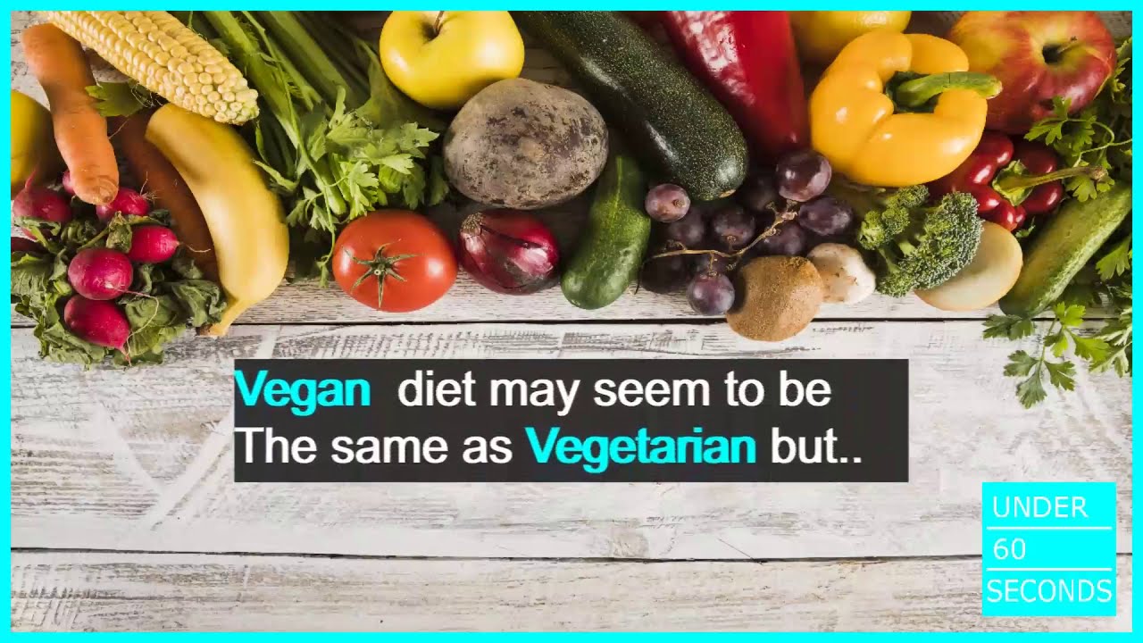 Vegan Vs Vegetarian What's the Difference? Under 60 Seconds YouTube