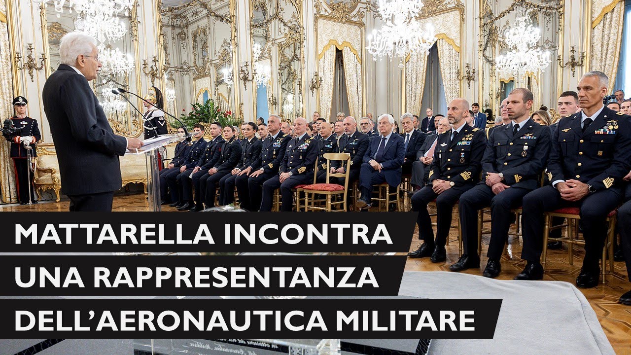 Mattarella incontra una rappresentanza dell’Aeronautica Militare