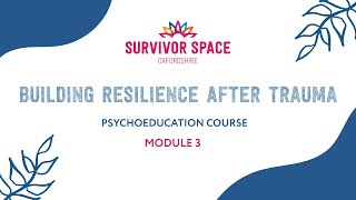 Building Resilience After Trauma - Module 3: Overwhelm