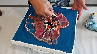Acrylic Pour Painting with a Hair Dryer