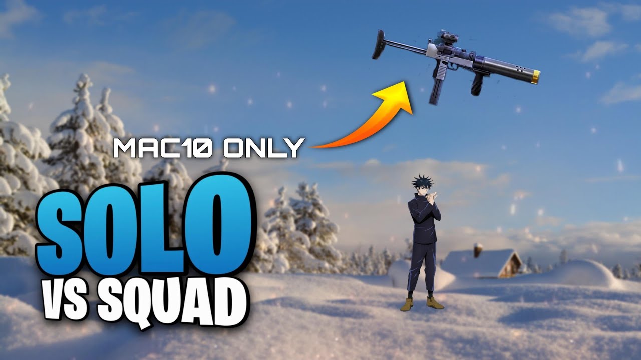 SOLO VS SQUAD 26 KILLS || MAC10 ONLY CHALLENGE || FREE FIRE GAMEPLAY IQOO Z10X