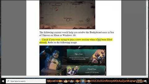 Fix Bushybeard error in Sea of Thieves on Xbox or Windows 10