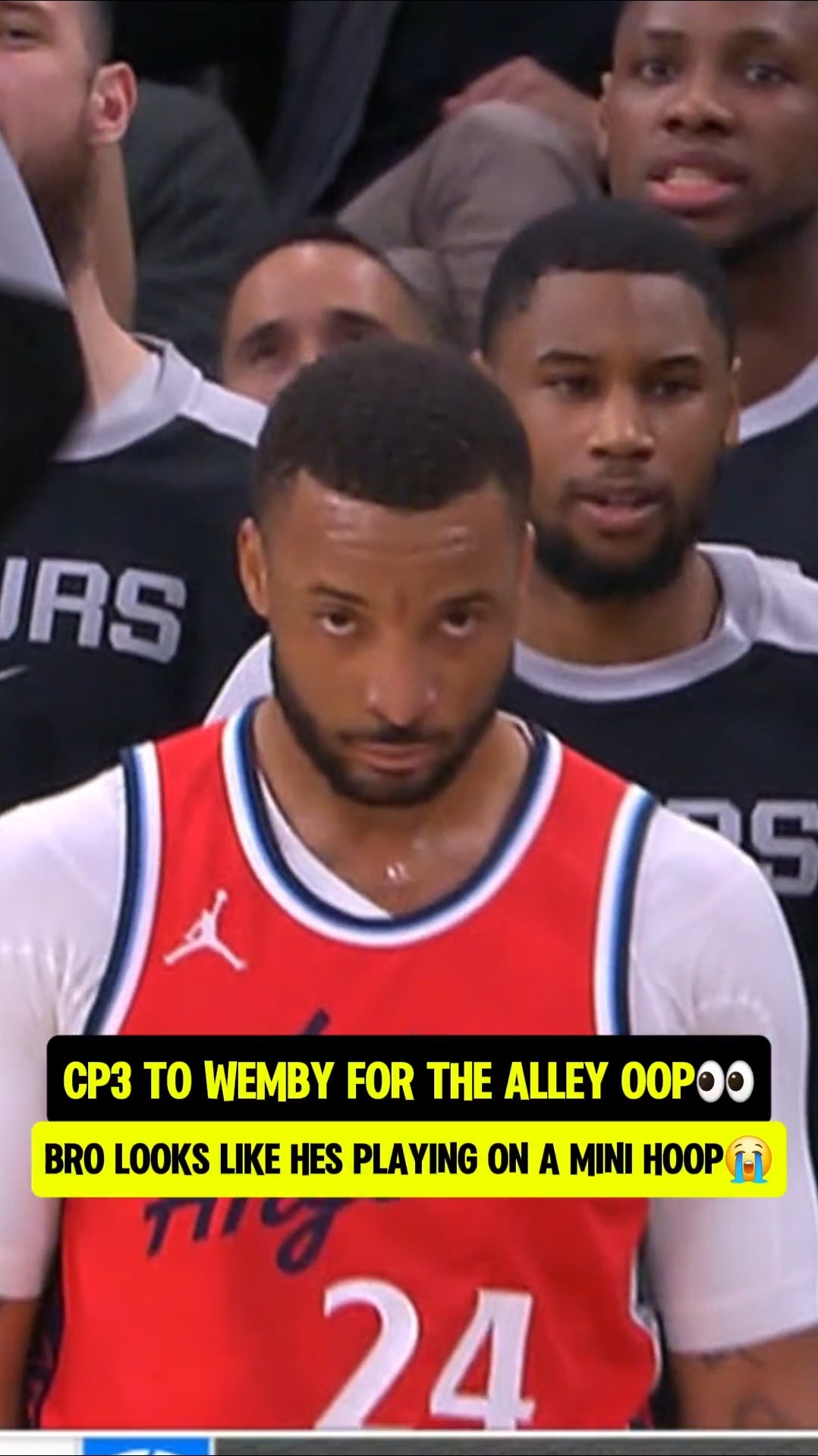 Bro looks so done with Wemby?