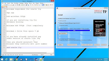 Oracle  - Installation of Oracle 11g database on windows - Part 1