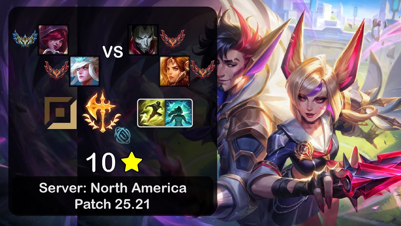 Xayah ADC + Janna vs Jhin + Leona - NA Challenger - Patch 25.21