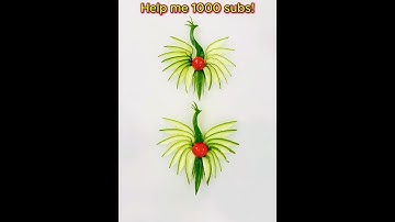 DIY "Cucumber Bird – Easy & Beautiful Food Art" #easygarnish #fruitcutting #diy #fooddecoration