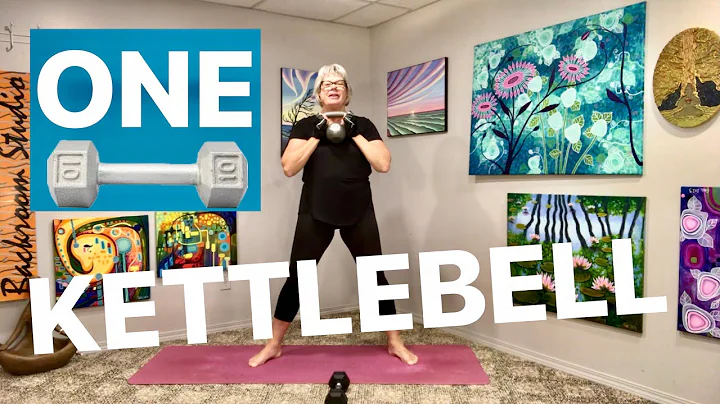 LEVEL 1 KETTLEBELL WORKOUT FOR BEGINNERS & SENIORS, one dumbbell strength HIIT (#1 in series)