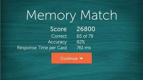 Me Playing Lumosity: Memory Match Overdrive (26,800)