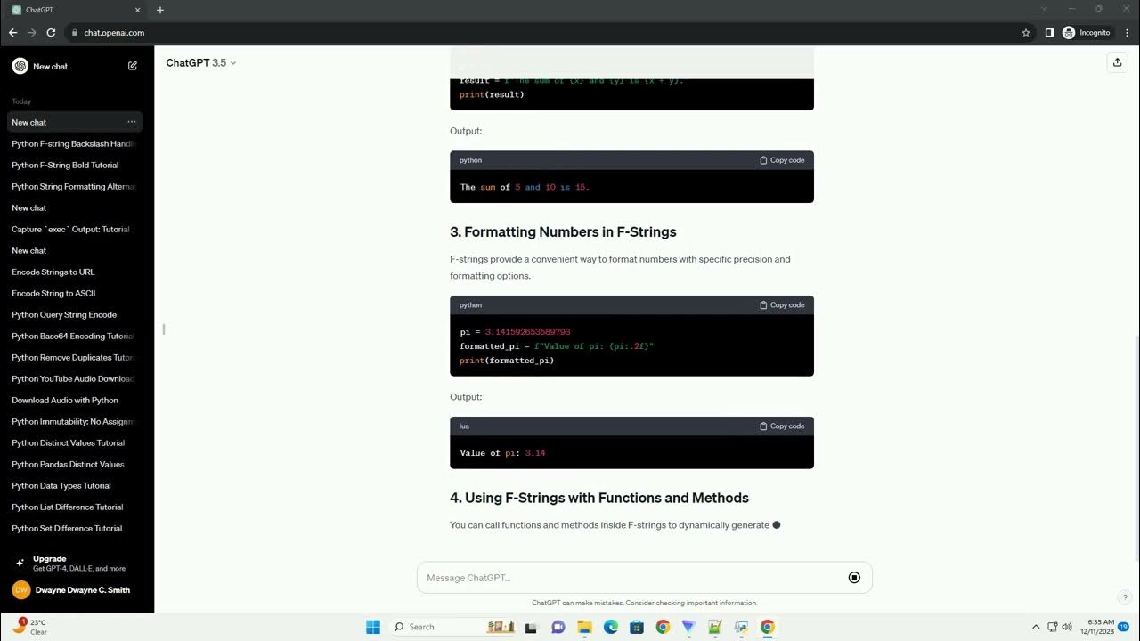 python f string cheat sheet - YouTube