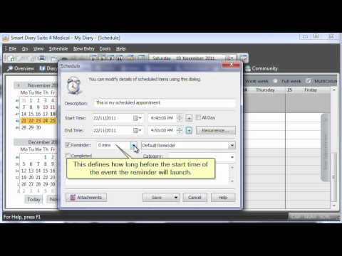 How to add a schedule entry using Smart Diary (R) Suite