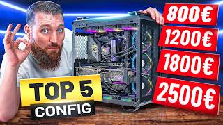 TOP 5 CONFIG PC Gamer : 800€ / 1200€ / 1800€ / 2500€