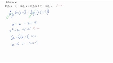 Logarithmic Equations - VCE Maths methods Practice Question
