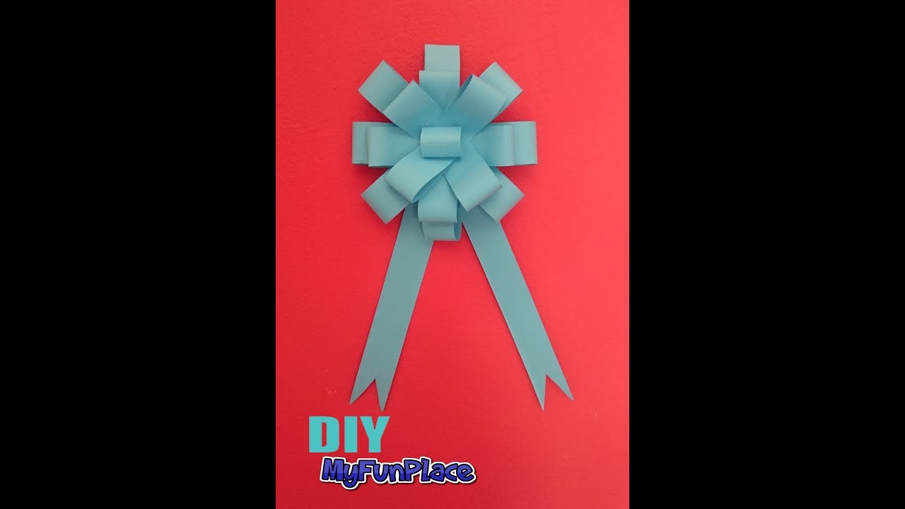 How To Make A Paper Bow - Easy Tutorial DIY