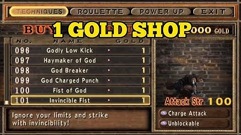 Cheat 1 Gold Shop - God Hand