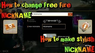 How to change free fire nickname||How to make stylish nickname screenshot 1