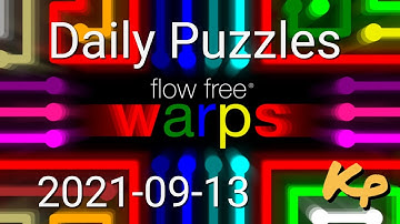 Flow Free Warps - Daily Puzzles - 2021-09-13 - September 13th 2021
