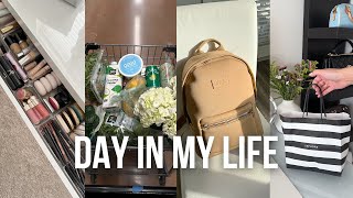 Whole Foods haul, Sephora haul, vanity organization, new travel backpack | DAY IN MY LIFE