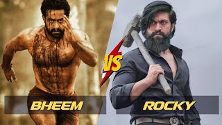 Rocky vs Bheem Who is Powerful 🔥? | Yash vs Junior NTR | KGF vs RRR | #kgf2 #yash