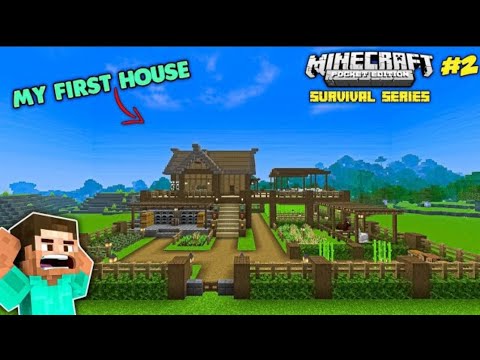 MINECRAFT PE🔥 Survival Sl Series Ep 2 in Hindi 1.20|Making my House and ...