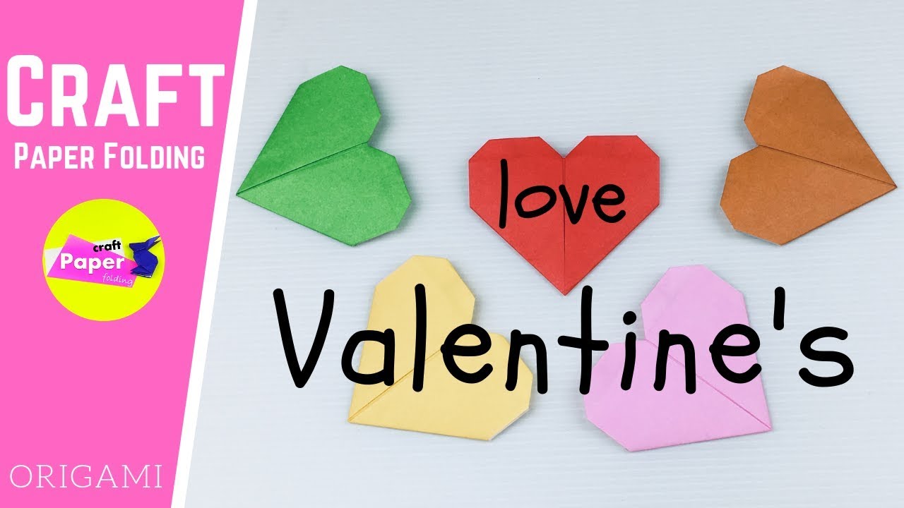 How to Make Paper Heart Origami | Paper Folding Hearts Valentine Crafts