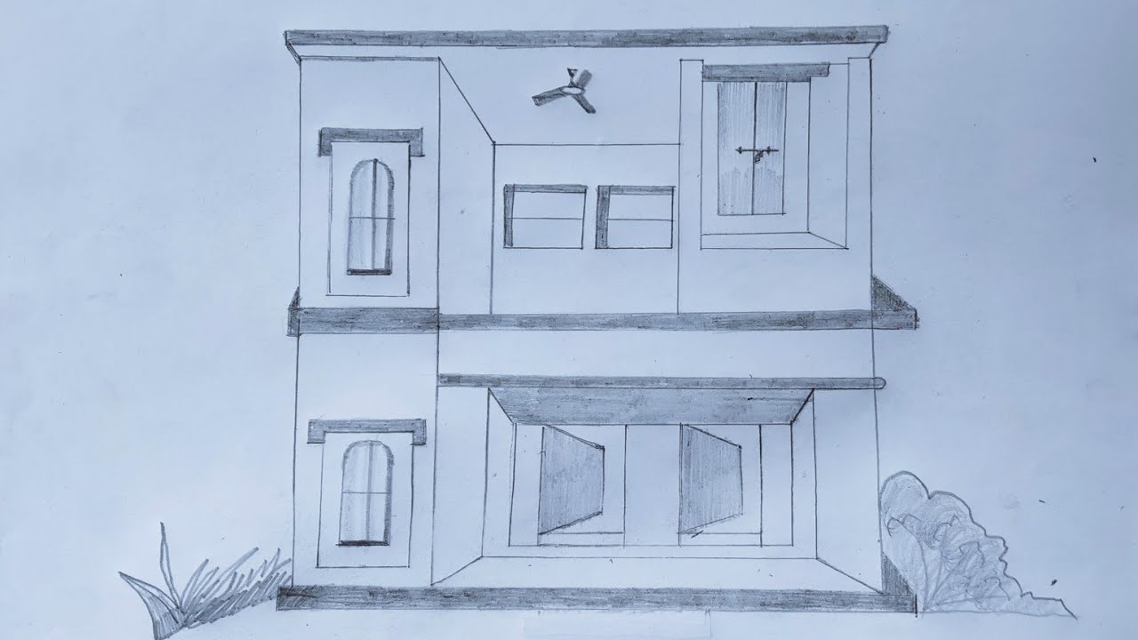 how to draw my house picture।। Ghar kaise banaye।। how to make home।। how to draw house।। how