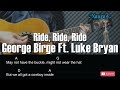 George Birge Ride Ride Ride Feat Luke Bryan Guitar Chords Lyrics mp3