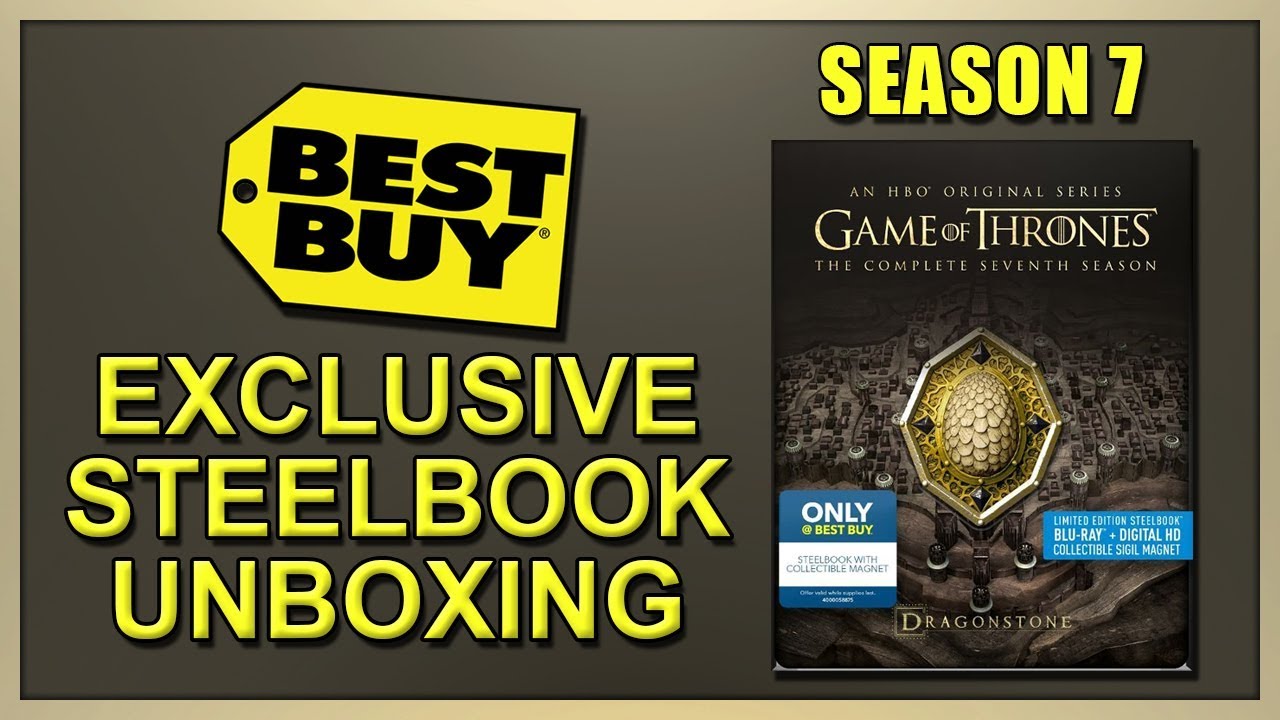 Game Of Thrones Season 7 Best Buy Exclusive Dragonstone Red Blu Ray Steelbook Unboxing Youtube