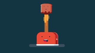 How to draw a bread toaster in Adobe Illustrator - EASY Speed Art tutorial - After Effects animation