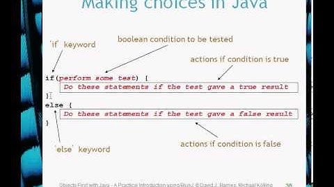 BlueJ Chapter 2 Part 4 Control Statement If Else