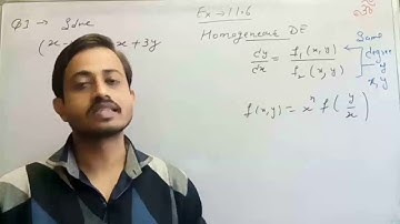 Class 12th maths element ex 11.6 part 1 Homogenous Differential equations
