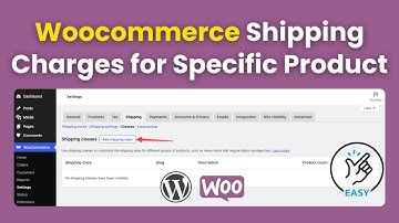 How to Set Shipping Charges for Specific Product in Woocommerce WordPress | Shipping Classes