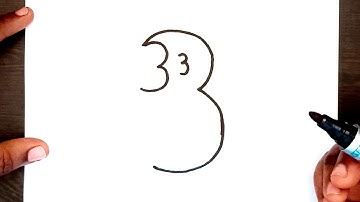 How to draw a monkey from number 333 | Easy monkey drawing step by step ||