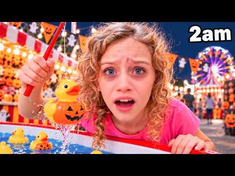 My Daughter CAN’T LEAVE the Fair Until She Wins EVERY Game