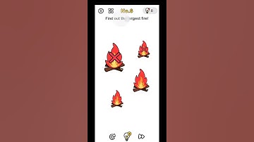 Brain out level 6 || level 6 solution || Find out the largest fire Solution