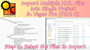 Import Project from XML in Vegas Pro - Part 1