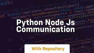 python node js communication