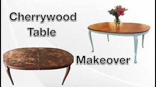 DINING ROOM TABLE MAKEOVER| TABLE TRANSFORMATION| CHERRYWOOD TABLE RESTORATION