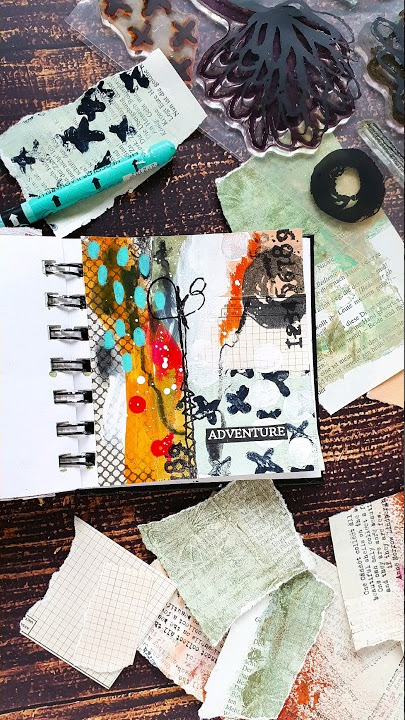 Mixed Media Art Journal Collage – Process Video – Susanne Rose Art