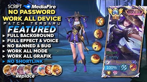 Script Skin Fanny Luckybox Skylark No Password | Full Effect Voice - Patch Terbaru Mobile Legends