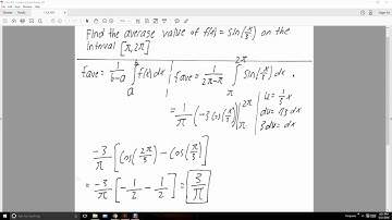 Calc 2: Average Value of a Function (Solved by Hand) ptA