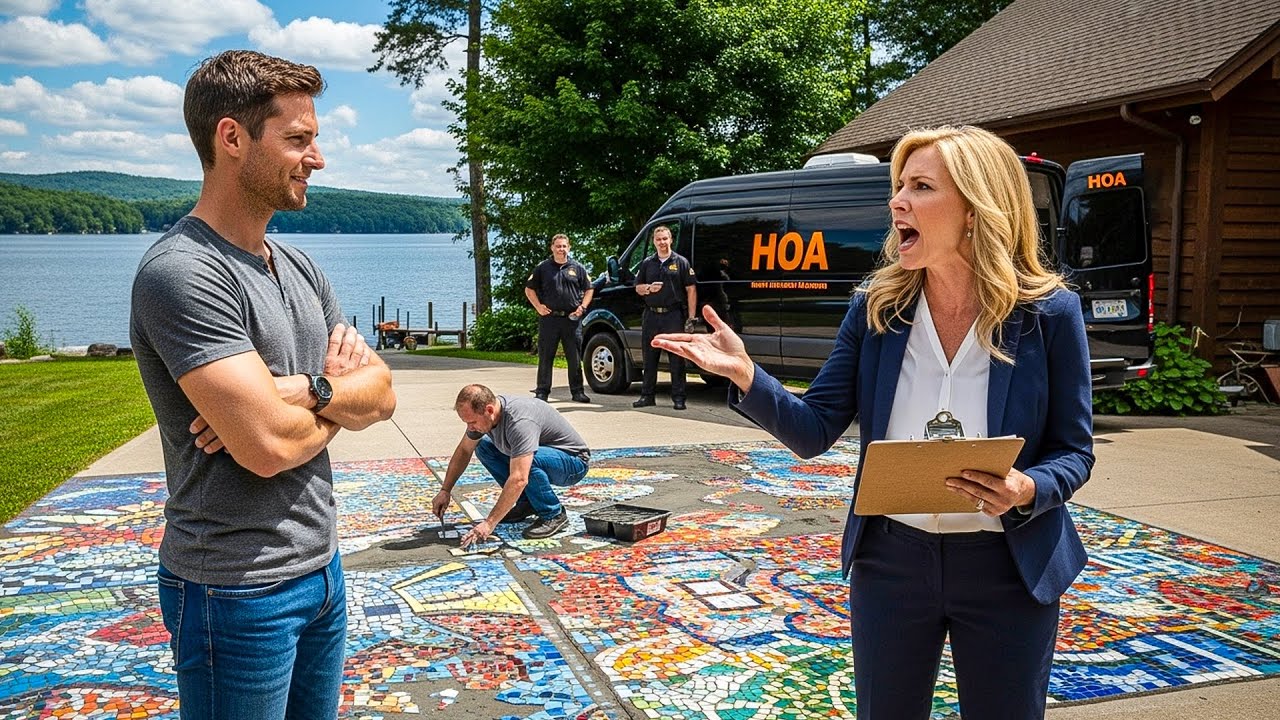 They Said My Driveway Was Cracked, So I Hired an Artist to Fill It With Mosaic Tiles!