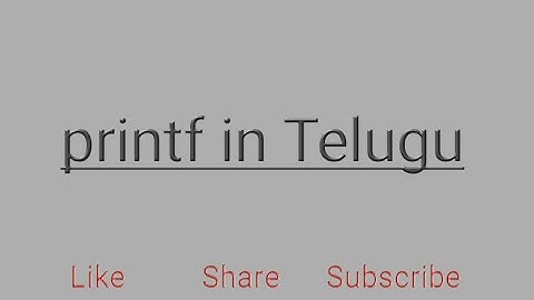 C Language | Session 1 | printf() Function | by Bhaskar sir