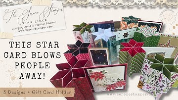 This STAR CARD BLOWS People Away! 😍 | Easy Fun Fold Tutorial + 8 Designs & Gift Card Holder!