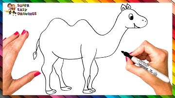 How To Draw A Camel Step By Step 🐫 Camel Drawing Easy