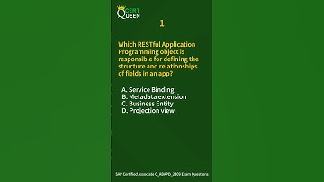 C_ABAPD_2309 SAP Certified Associate Exam Questions Q1-Q2 for studying #sapcertification #dumps