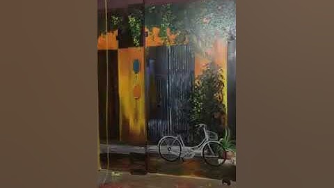 Vẽ tranh tường góc phố cũ cho quán cafe, trà chanh tại Hoàn Kiếm, Hà Nội – Wall painting T–Art Ha No