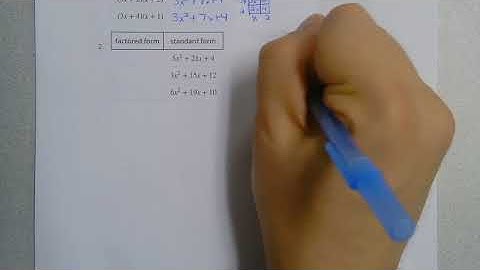 Lesson 27 Rewriting Quadratic Expressions in Factored FormPart 4