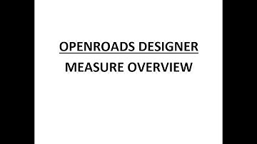 ORD - MicroStation - 13.0 - Measure Overview